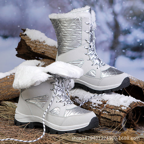 Damen Thermisch isolierte Winterstiefel mit rutschfester Profilsohle und kuscheligem Innenfutter R&B