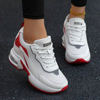 Damen nan luftgepolsterte Plateau-Sneaker mit sichtbarer Fersenluftkapsel und atmungsaktivem Mesh R&B