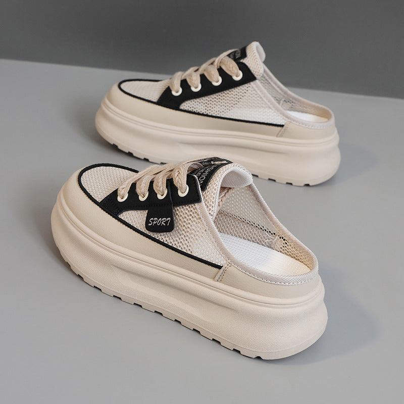 Damen Sportliche Slip-On Sneakers mit luftdurchlässiger Mesh-Oberfläche und dämpfender Laufsohle R&B