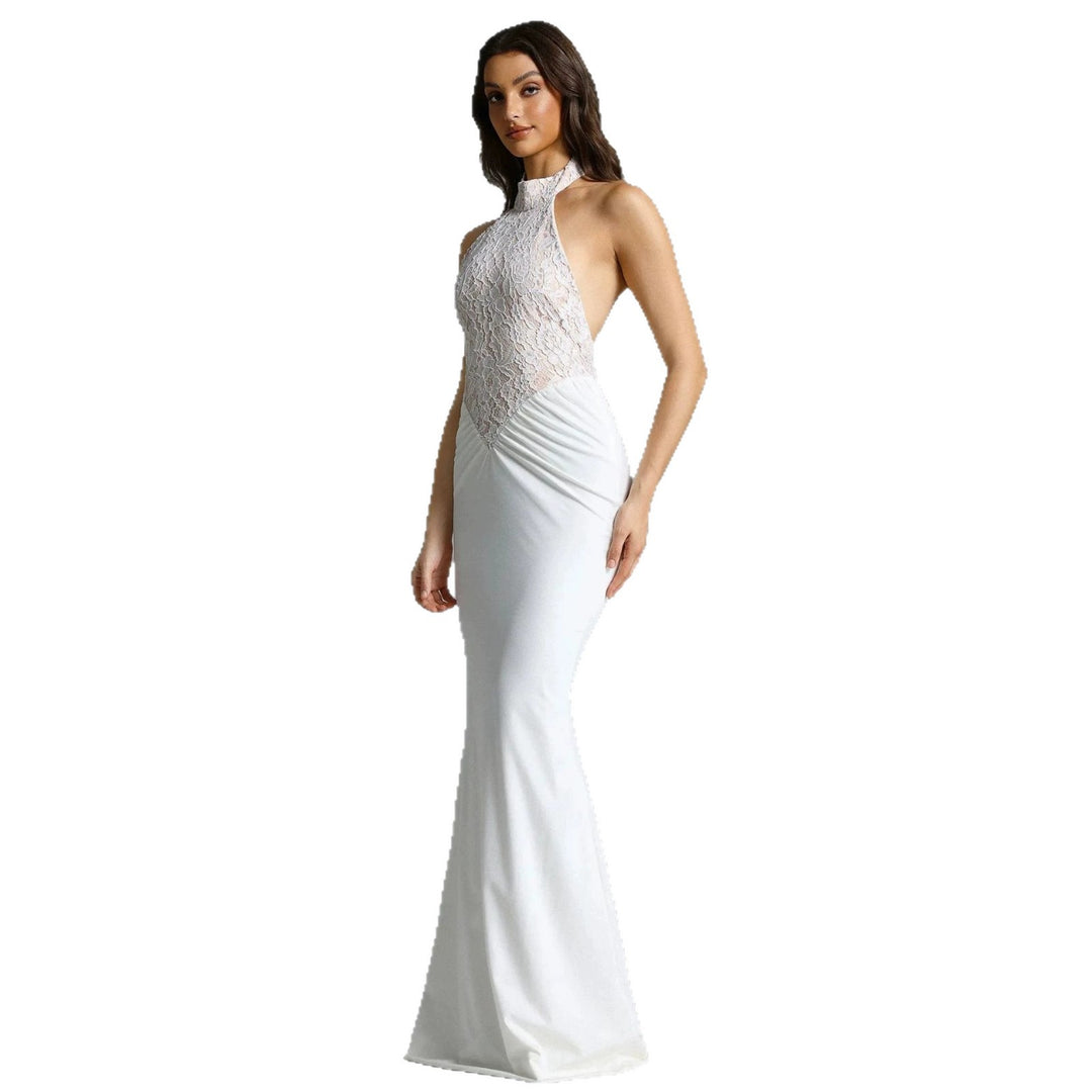 Damen Elegantes Bodenkonturen-Abendkleid mit Spitzenoberteil R&B