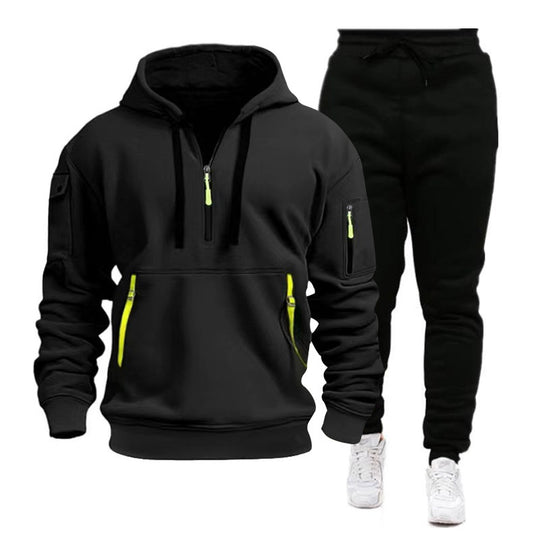 Herren Sportliches Kapuzenset mit funktionalen Taschen und modernem Design R&B