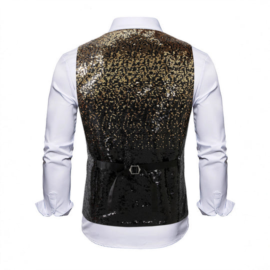 Herren eleganter Paillettenblazer R&B