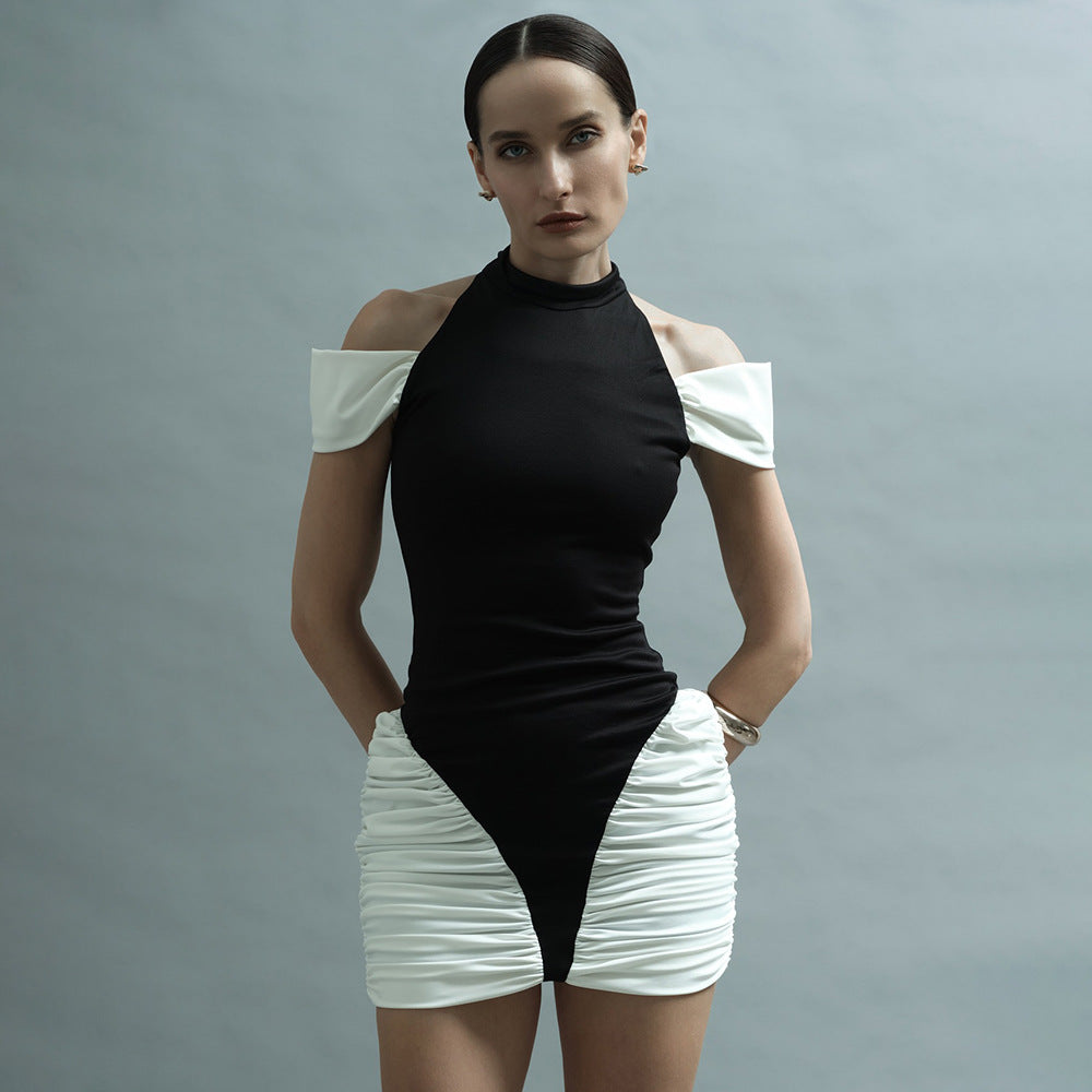 Damen Stilvolles Bodycon-Kleid mit innovativen Rüschendetails R&B