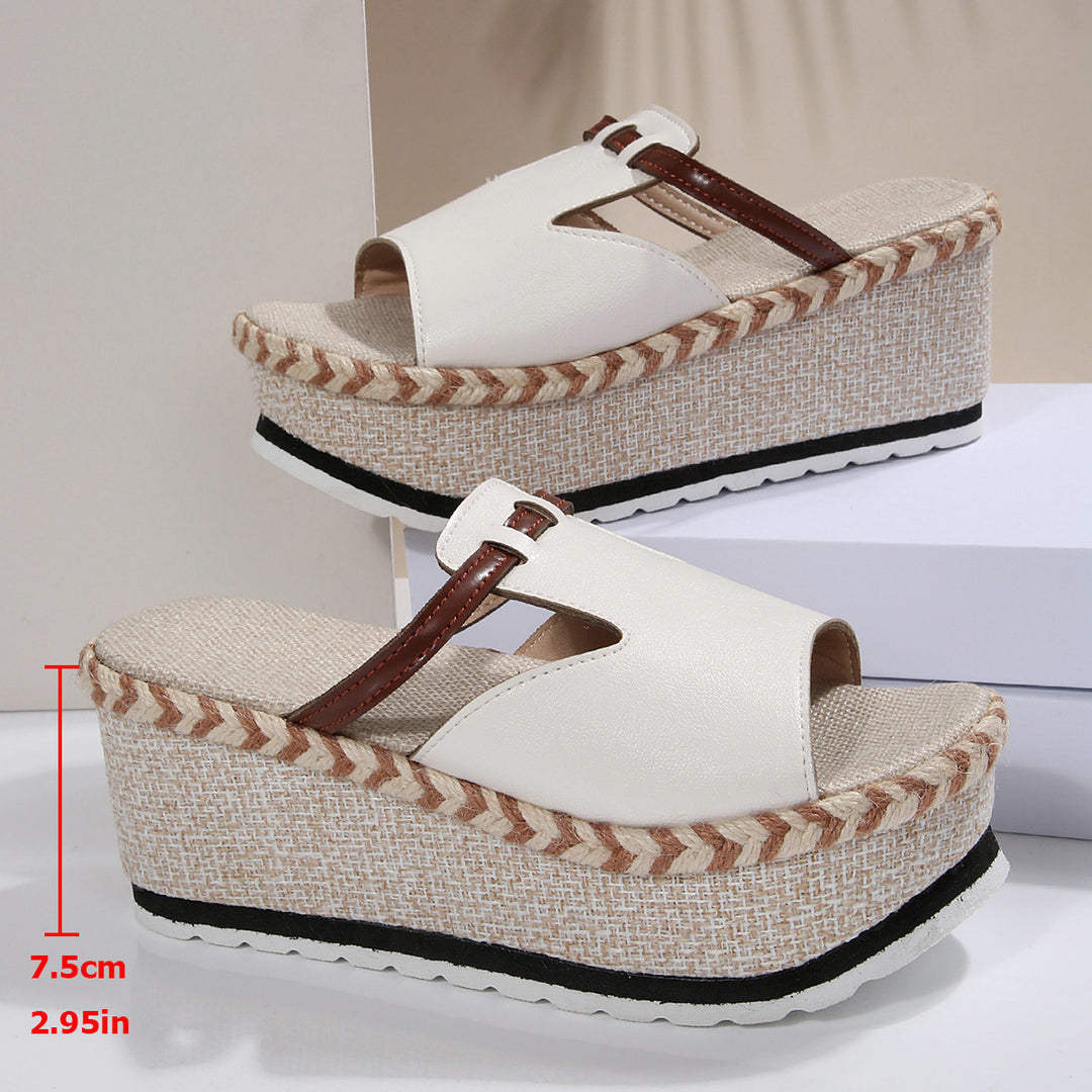 Damen Wedge-Pantoletten mit stylischem Riemendesign und komfortablem Fußbett R&B