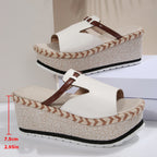 Damen Wedge-Pantoletten mit stylischem Riemendesign und komfortablem Fußbett