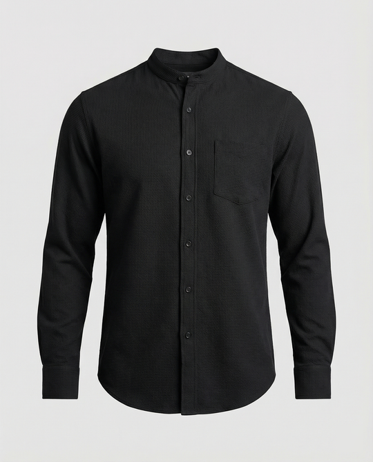 Herren Elegantes Hemd mit Stehkragen R&B