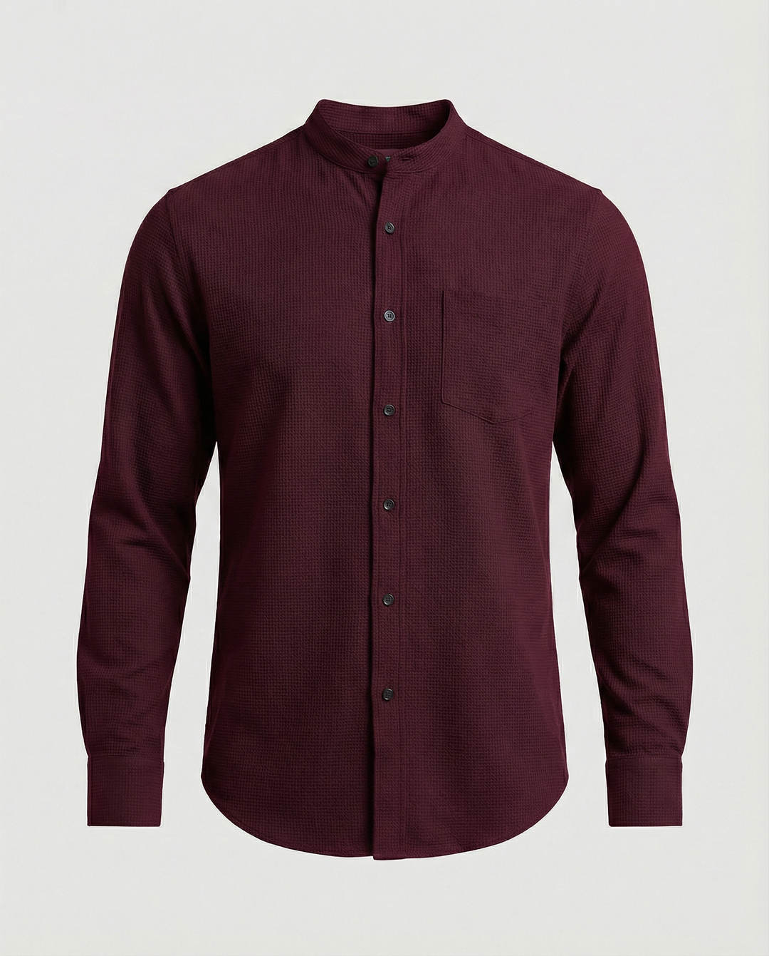 Herren Elegantes Hemd mit Stehkragen R&B