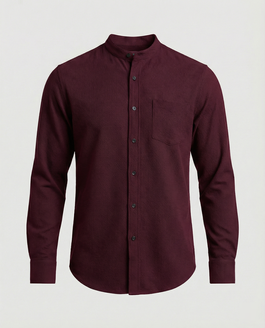 Herren Elegantes Hemd mit Stehkragen R&B