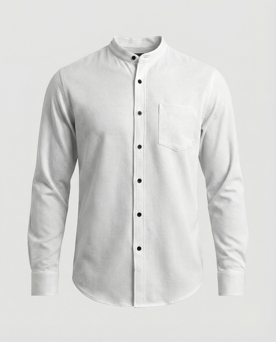 Herren Elegantes Hemd mit Stehkragen R&B