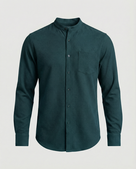 Herren Elegantes Hemd mit Stehkragen R&B