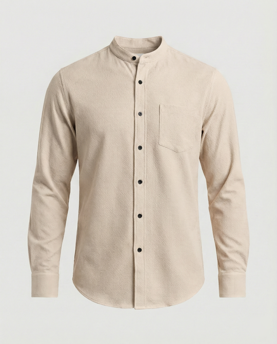 Herren Elegantes Hemd mit Stehkragen R&B