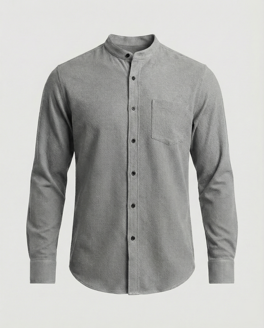 Herren Elegantes Hemd mit Stehkragen R&B