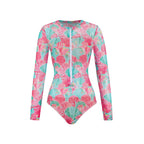 Damen Langarm-Surfanzug mit hohem UV-Schutz und verspieltem Muschelmuster R&B