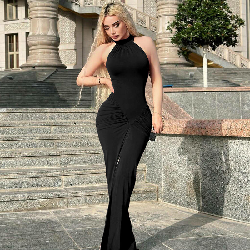 Damen Figurbetontes Maxikleid mit eleganter Drapierung R&B
