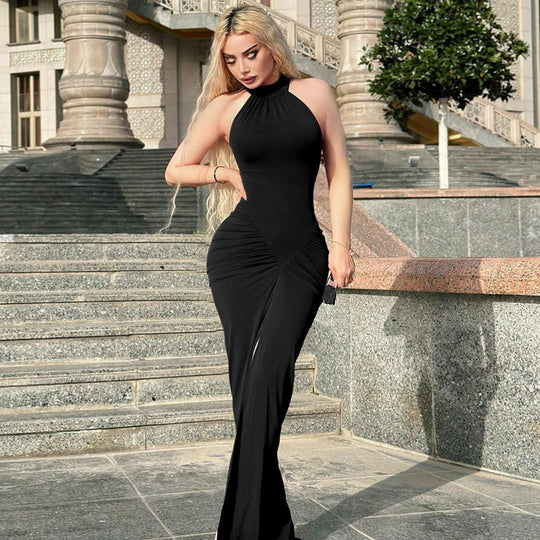 Damen Figurbetontes Maxikleid mit eleganter Drapierung R&B