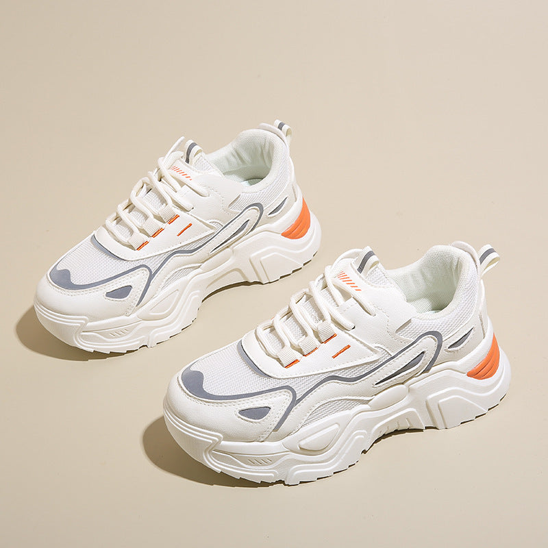 Damen Sportliche Chunky Sneakers mit atmungsaktiver Netzstruktur und schwerer Profilsohle R&B