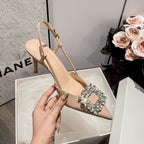 Damen elegante Slingback Pumps mit glamourösem Strassdetail R&B