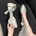 Damen elegante Pumps mit Schleifenakzent R&B