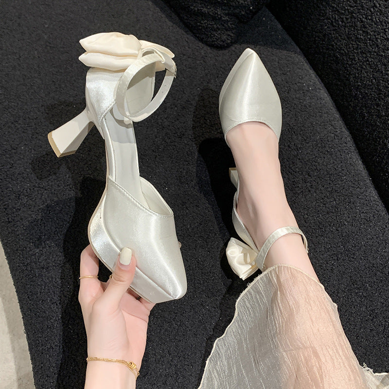 Damen elegante Pumps mit Schleifenakzent R&B