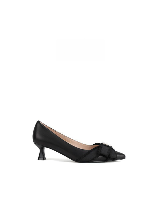 Damen Elegante Pumps mit dekorativem Schleifendetail und funkelnden Applikationen R&B