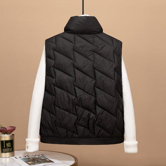 Damen Modische und funktionale Steppjacke mit hohem Kragen und Taschen R&B