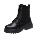 Damen robuste Schnürstiefel mit hoher Sohle und praktischem Design R&B
