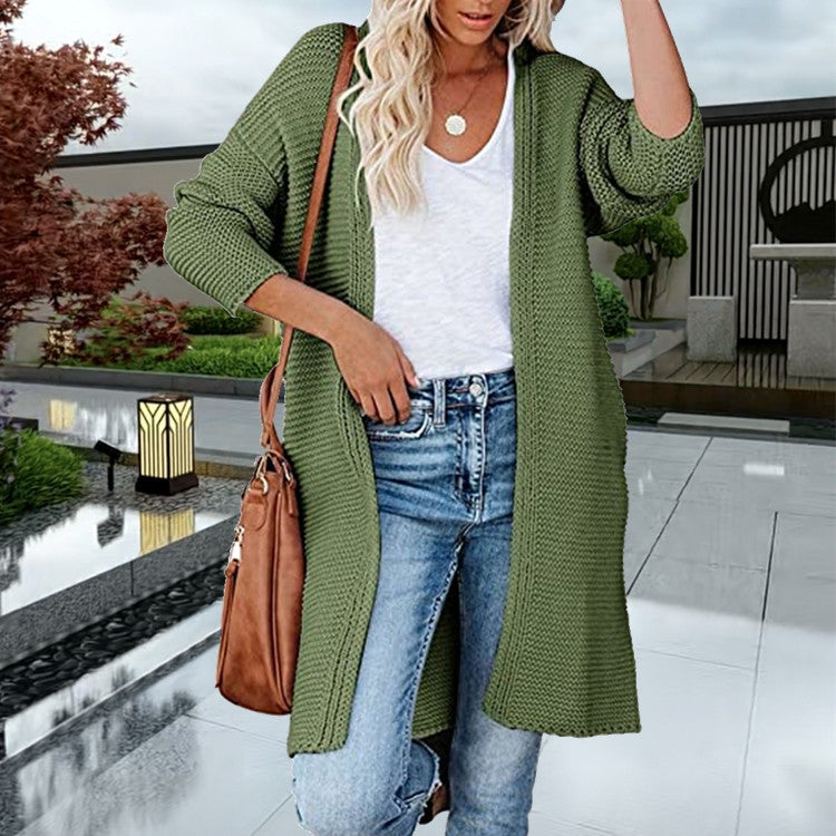Damen Grobstrickmantel im lässigen Oversized-Stil