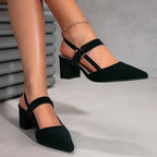 Damen Slingback-Pumps mit elegantem Design und stabilen Blockabsätzen R&B