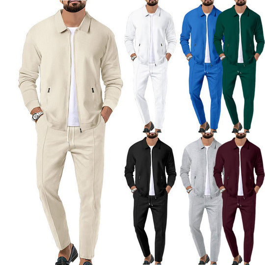 Herren sportliches Komplettset mit eleganter Oberjacke R&B