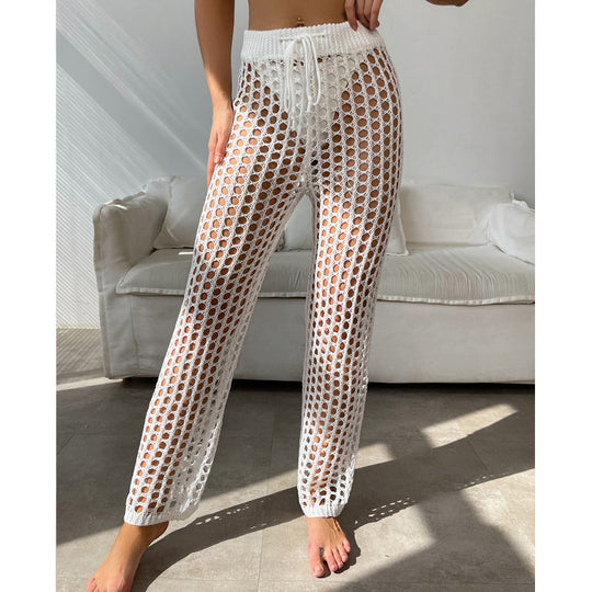 Damen Häkel-Sommerhose mit weitem Schnitt und elastischem Bund R&B