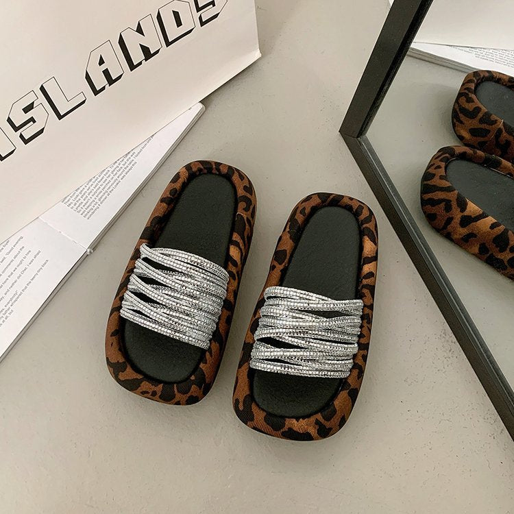 Damen modische Clogs mit eleganter Glitzerapplikation und bequemer Sohle R&B