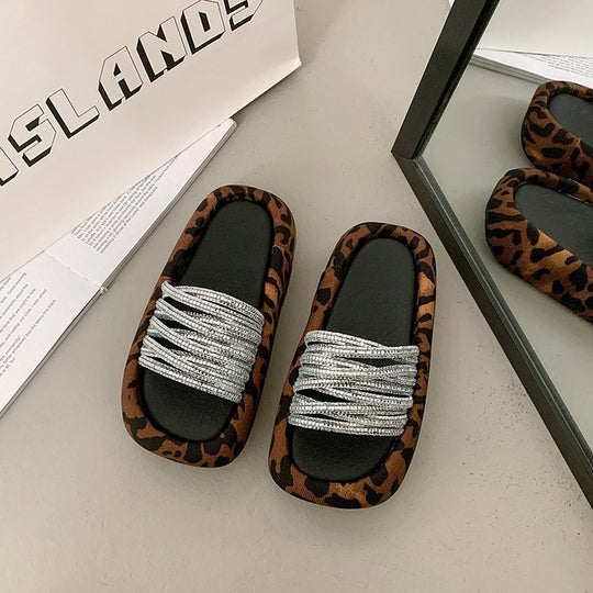 Damen modische Clogs mit eleganter Glitzerapplikation und bequemer Sohle R&B