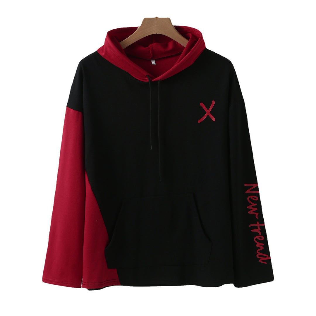 Damen Kapuzenpullover mit modernem Farbblockdesign und praktischer Kängurutasche R&B