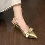 Damen Slingback Pumps mit eleganter Schleifenverzierung R&B