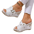 Damen Clogs mit modischer Schnallen-Applikation und komfortabler Liegefläche R&B