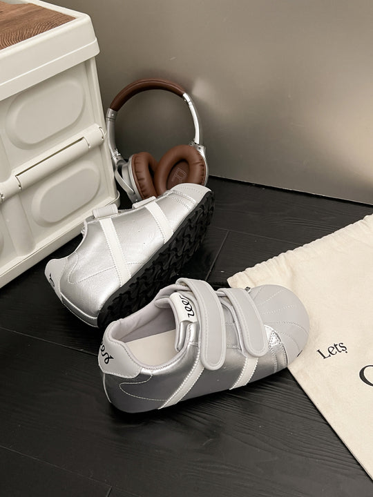 Damen sportliche Sneaker mit verstellbarem Klettverschluss und rutschfester Sohle R&B