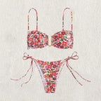 Damen Bikini Set mit floralem Design und verstellbaren Trägern R&B