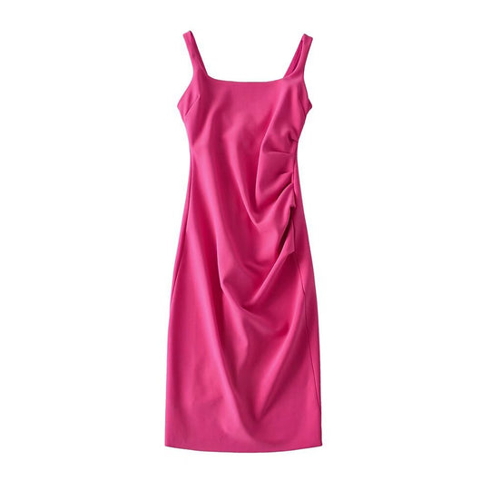 Damen figurbetontes Midi-Kleid mit elegantem Rüschendetail R&B