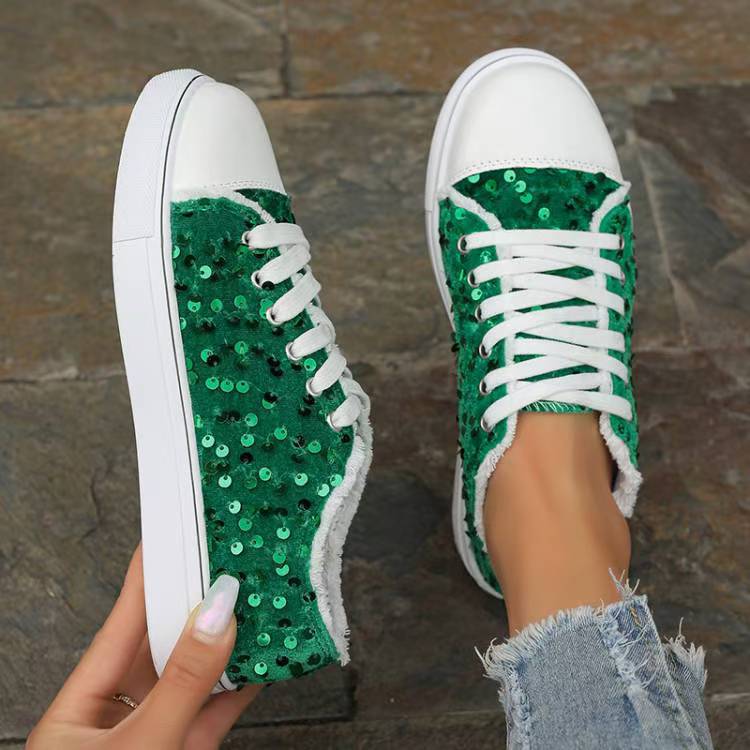 Damen Glamouröse Sneakers mit funkelnden Pailletten R&B