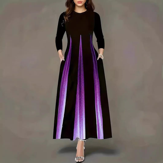 Damen Maxikleid mit seitlichen Einsätzen und praktischen Taschen R&B