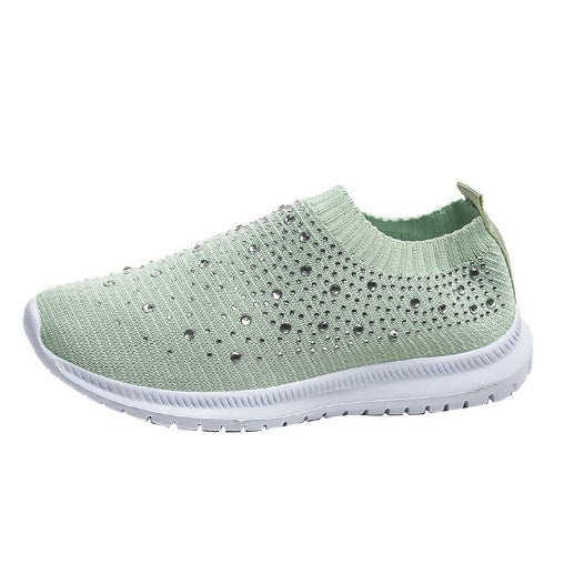 Damen Glitzernde Slip-On Sneaker mit atmungsaktivem Obermaterial und rutschfester Sohle R&B