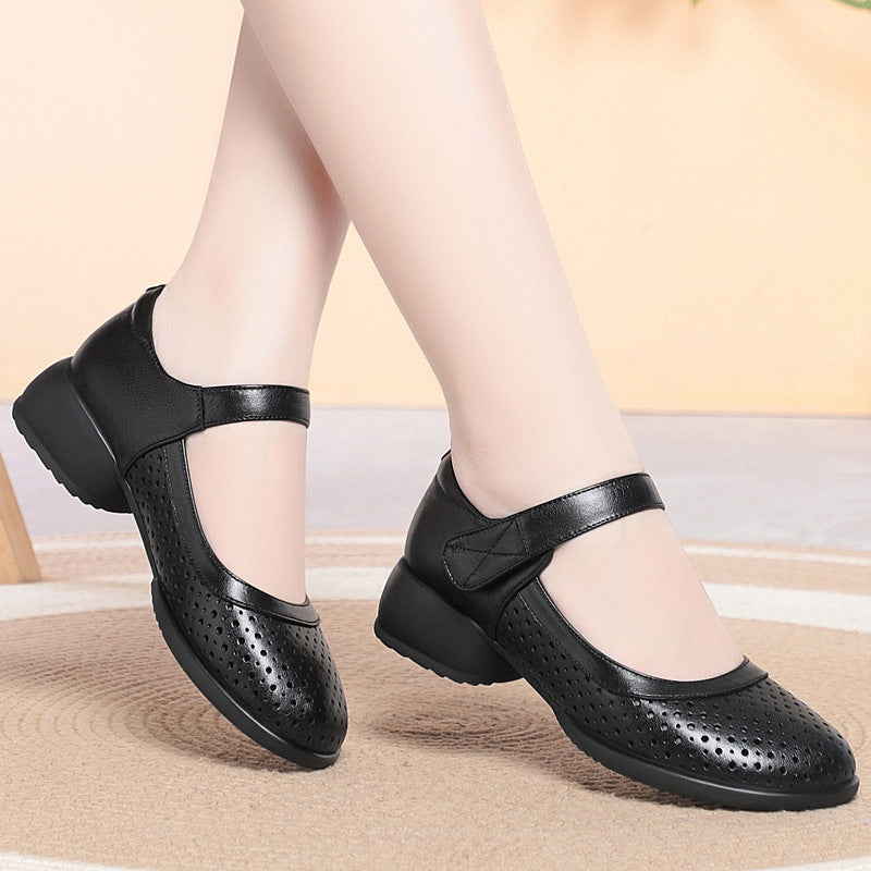 Damen Komfortable und elegante Ballerinas mit verstellbarem Riemen R&B