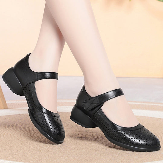 Damen Komfortable und elegante Ballerinas mit verstellbarem Riemen R&B