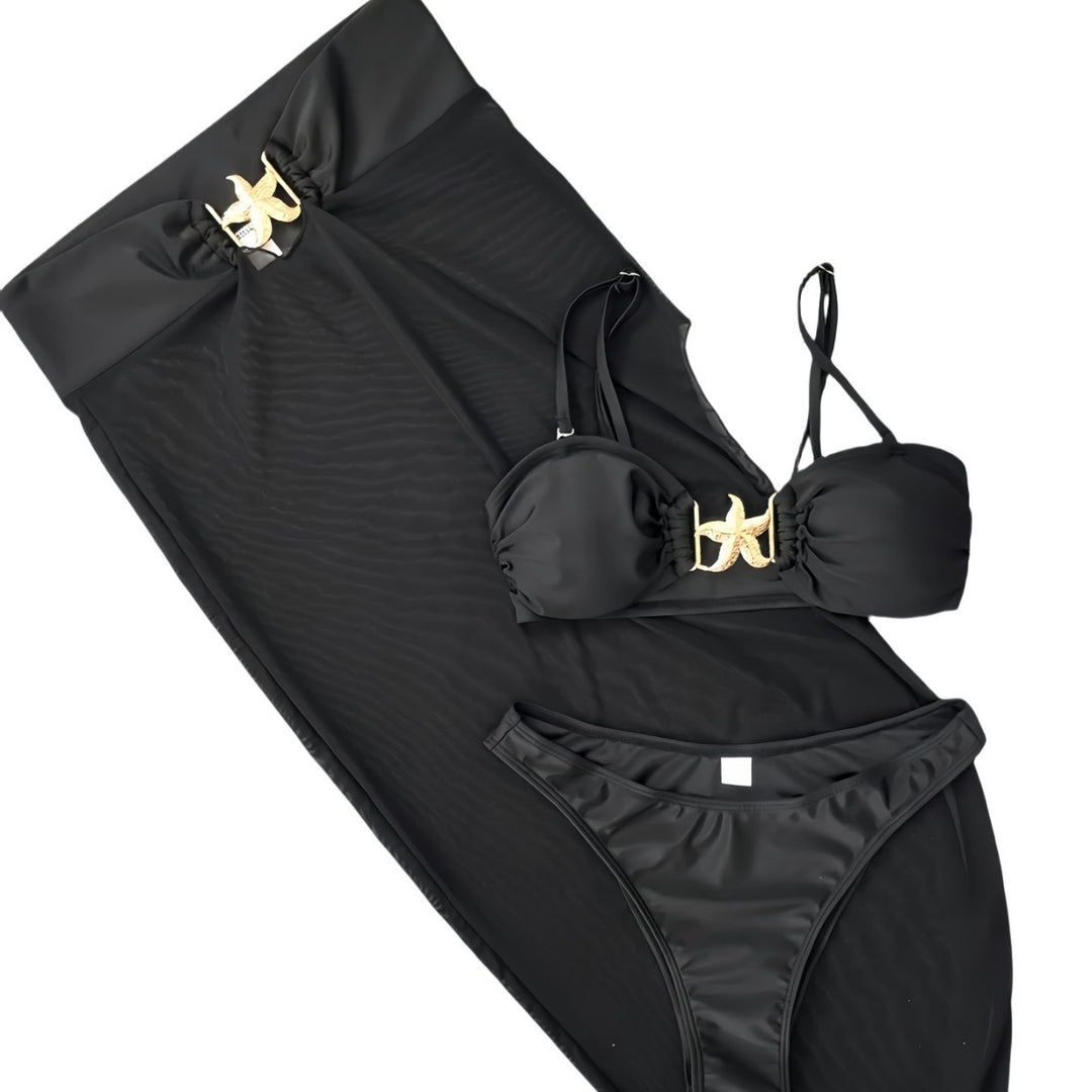 Damen Bikiniset mit transparentem Rock R&B