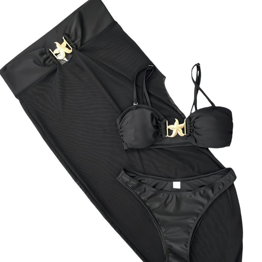 Damen Bikiniset mit transparentem Rock R&B