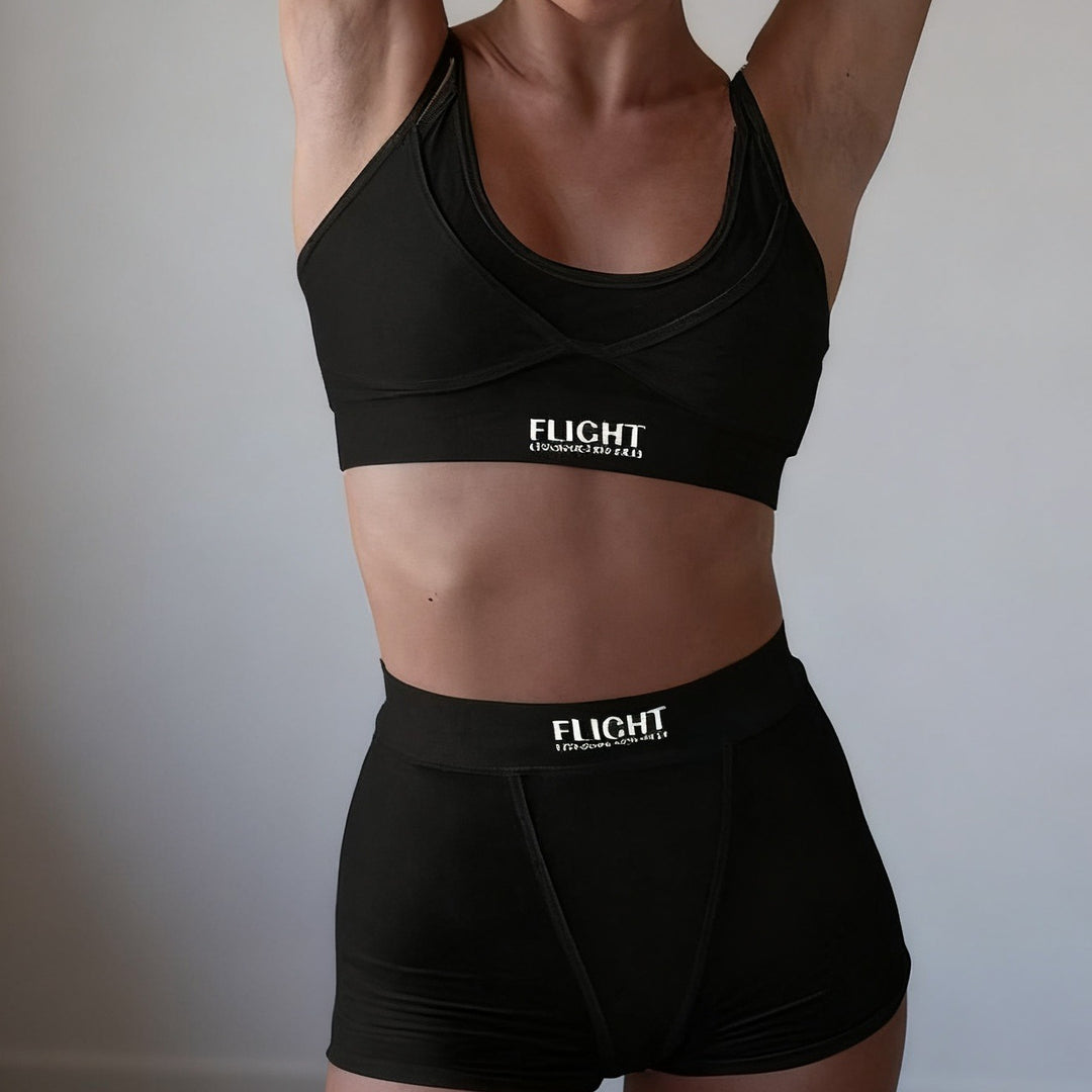 Damen Sportliches Unterwäsche-Set mit modischem Crop-Top und bequemen Shorts R&B