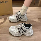 Damen Sportliche Sneakers mit atmungsaktivem Mesh-Obermaterial und gepolsterter Sohle R&B