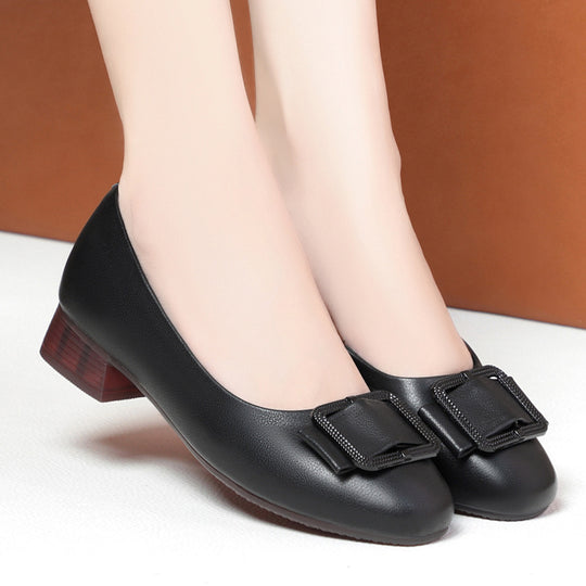 Damen Komfortable und elegante Ballerinas mit modischem Schnallen-Detail R&B