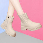 Damen Gefütterte Winterstiefel mit modischem Reißverschluss und rutschfester Sohle R&B