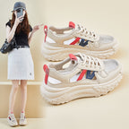 Damen Sportliche Chunky Sneakers mit atmungsaktiver Mesh-Oberfläche und rutschfester Sohle R&B